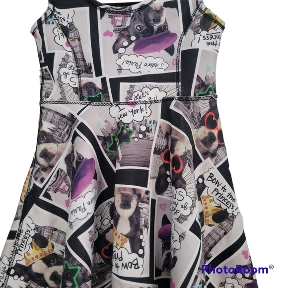 💎 The Children's Place Skater Dress Size 4 Dog Print - Picture 2 of 3